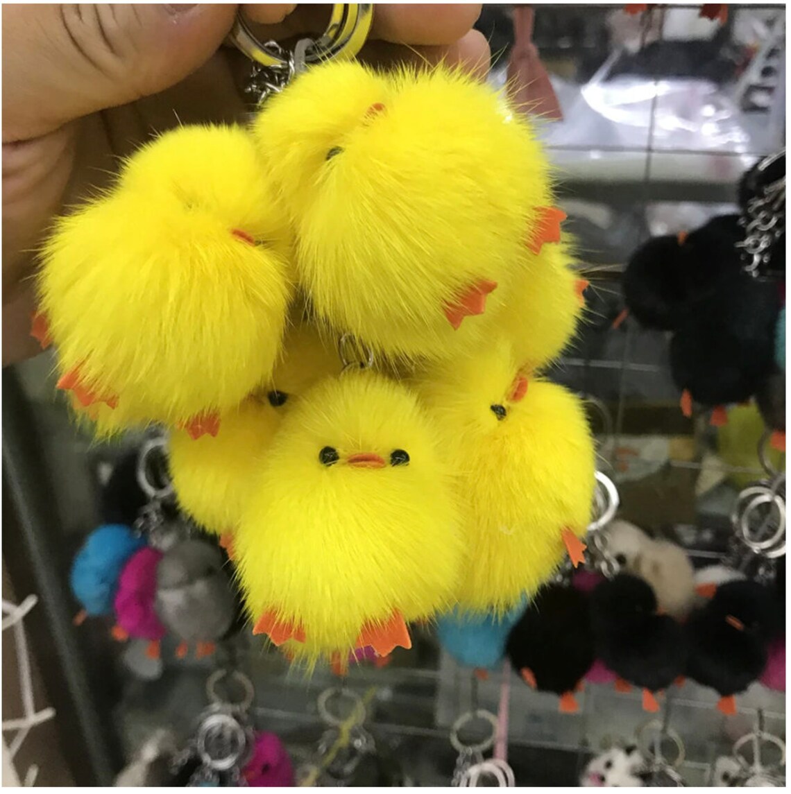 Cute Yellow Duck Keychain Plush Keychain Toys Soft Stuffed Etsy