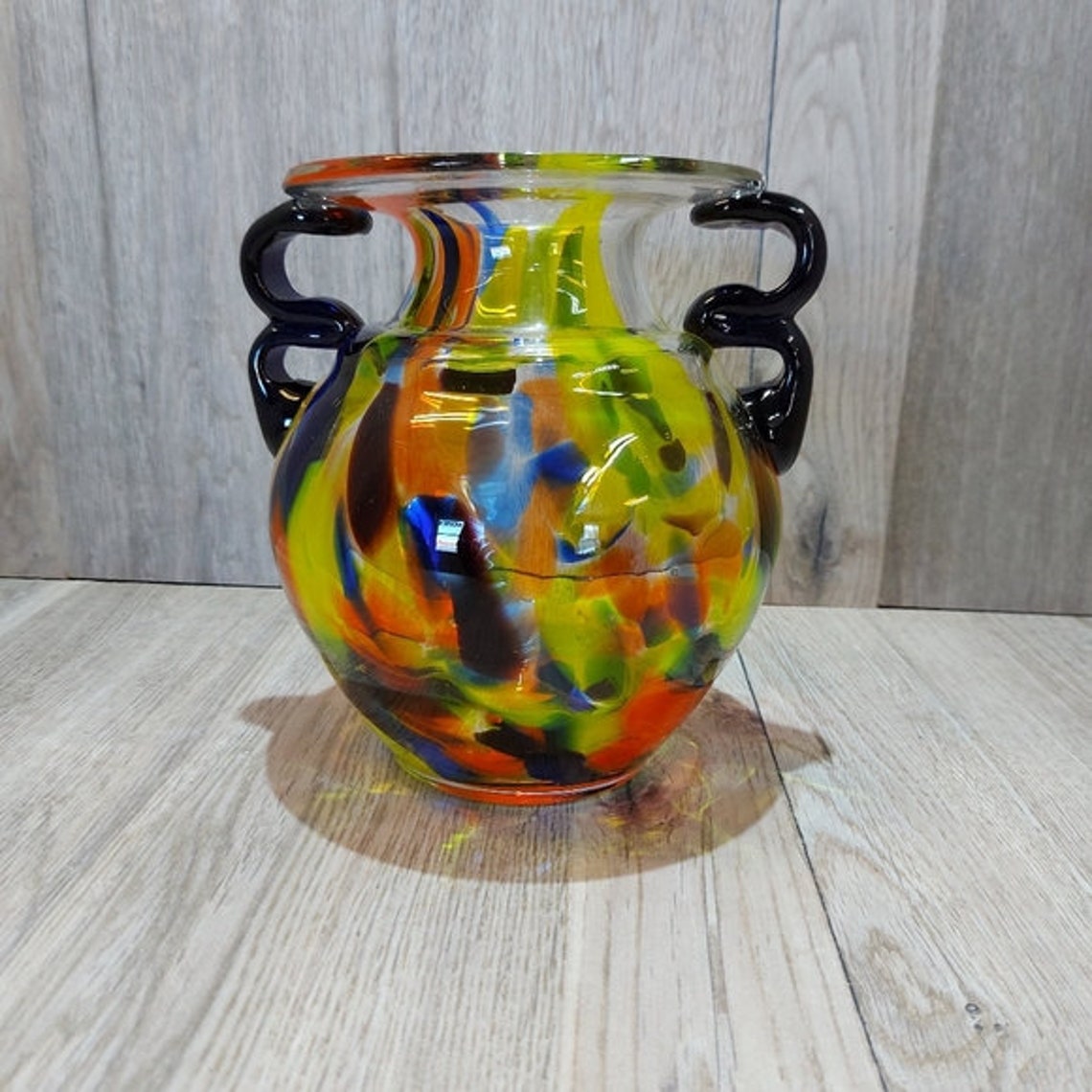 Beautiful Hand Crafted Blown Glass Vase/ Urn Etsy