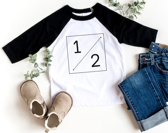 Half Birthday Shirt, Half Birthday Shirt For Boy, Half Birthday Tee, Half Birthday Boy, Half Birthday Raglan Half Birthday Outfit