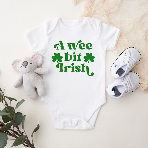 A Wee Bit Irish Bodysuit, Baby Bodysuit, Baby St. Patrick's Day Outfit, St. Patrick's Day Toddler Shirt, Funny Irish Toddler Shirt