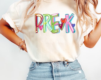 Comfort Color Pre-K Teacher Shirt, PreK Teacher Shirt, Pre K Teacher T-Shirt, PreK T Shirt, PreK Shirt for Teacher Team, PreK Squad