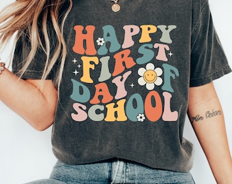 Comfort Color Back to School Teacher Shirt, First Day of School Shirt for Teachers, Back to School Shirt Teacher Gifts, Retro Teacher Shirts