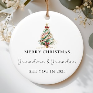 Promoted to Grandparents Ornament, Christmas Ornament, Pregnancy Announcement, Reveal to Grandparents, New Baby Announcement Ornament