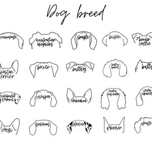 Puede incluir: Ilustraciones de l&iacute;nea de diferentes razas de perros, incluyendo Pastor Australiano, Beagle, Bich&oacute;n, Border Collie, Boston Terrier, Boxer, Bulldog, Cavalier King Charles, Cocker Spaniel, Chihuahua, Corgi, Dachshund, Doberman y Poodle.