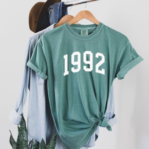 Comfort Color Birth year shirt, Birthday T-shirts, Vintage t- shirt, 1992 Shirt, 30th Birthday tshirt, 1992 Birth Year Shirt, Birthday Gift image 1