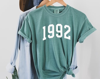 Comfort Color Birth year shirt, Birthday T-shirts, Vintage t- shirt, 1992 Shirt, 30th Birthday tshirt, 1992 Birth Year Shirt, Birthday Gift