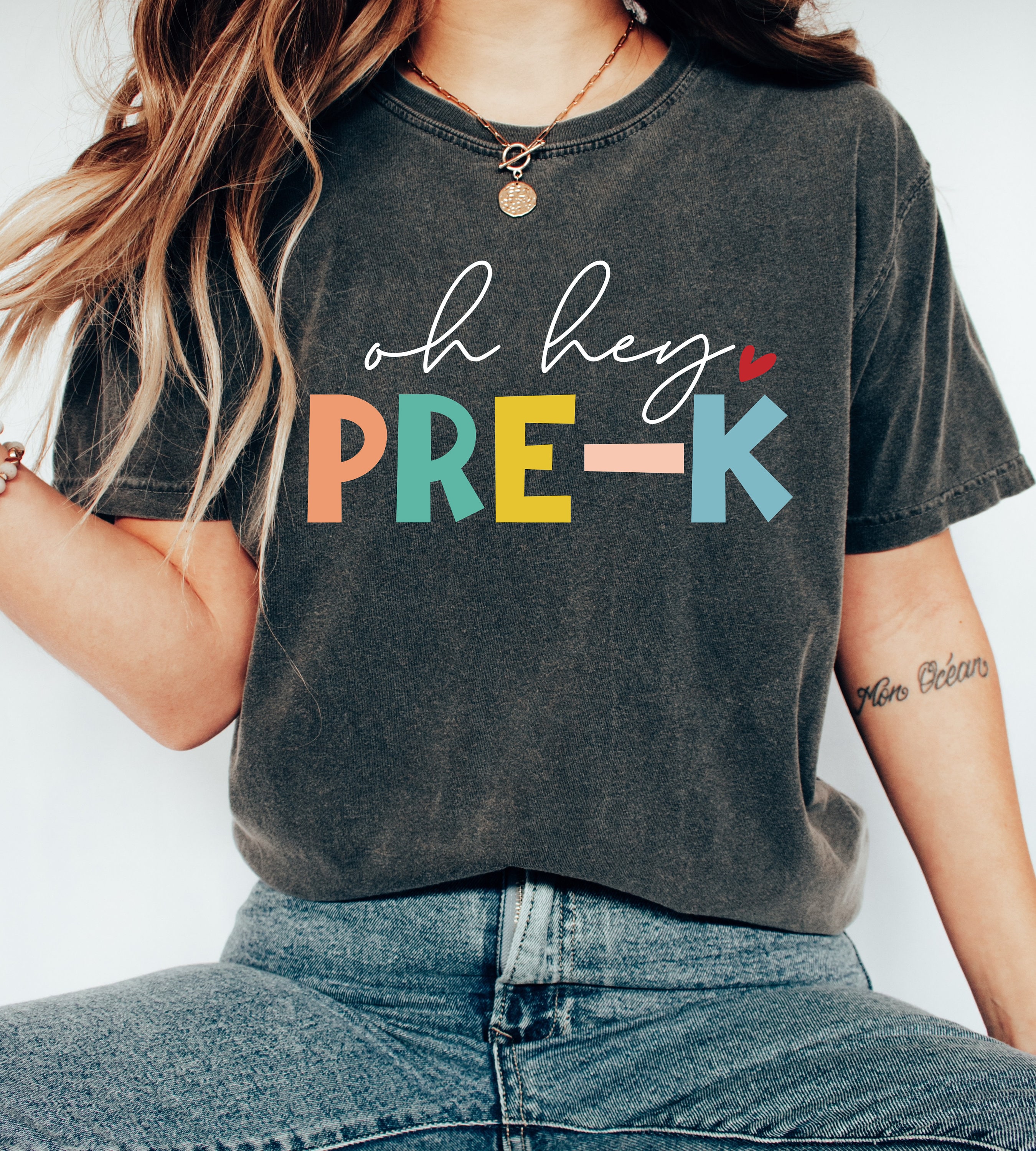 Comfort Color Oh Hey Pre-K Teacher Shirt, PreK Teacher Shirt, Pre K Teacher TShirt, PreK T Shirt, PreK Shirt for Teacher Team, PreK Squad