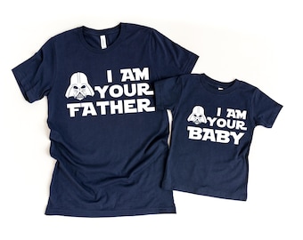 Our First Father's Day Matching Set, Dad & Baby Matching Shirt, Father's Day Baby Gift, Daddy And Baby, I am your Father, I am your Baby
