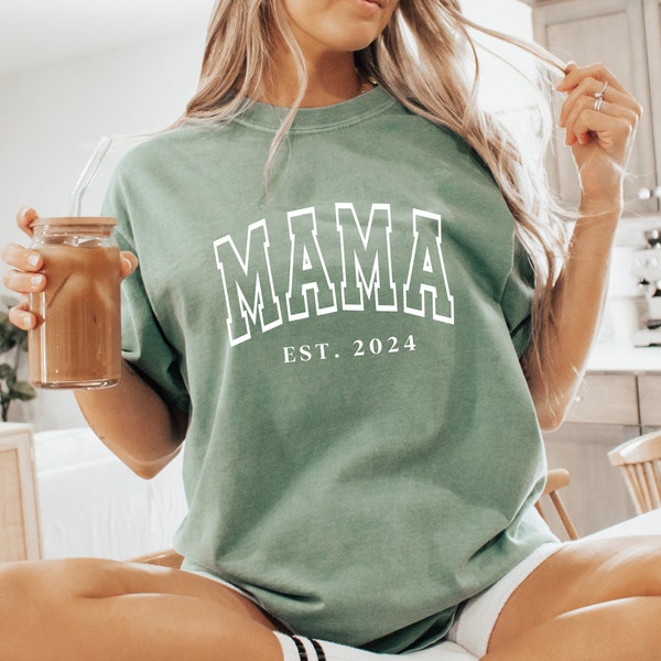 Personalized Mama Est T-shirt, Mothers Day Gift,  Gift for Mom, Mama t shirt, Gift for Her, Birthday Gift for Mom, Custom Mama Shirt