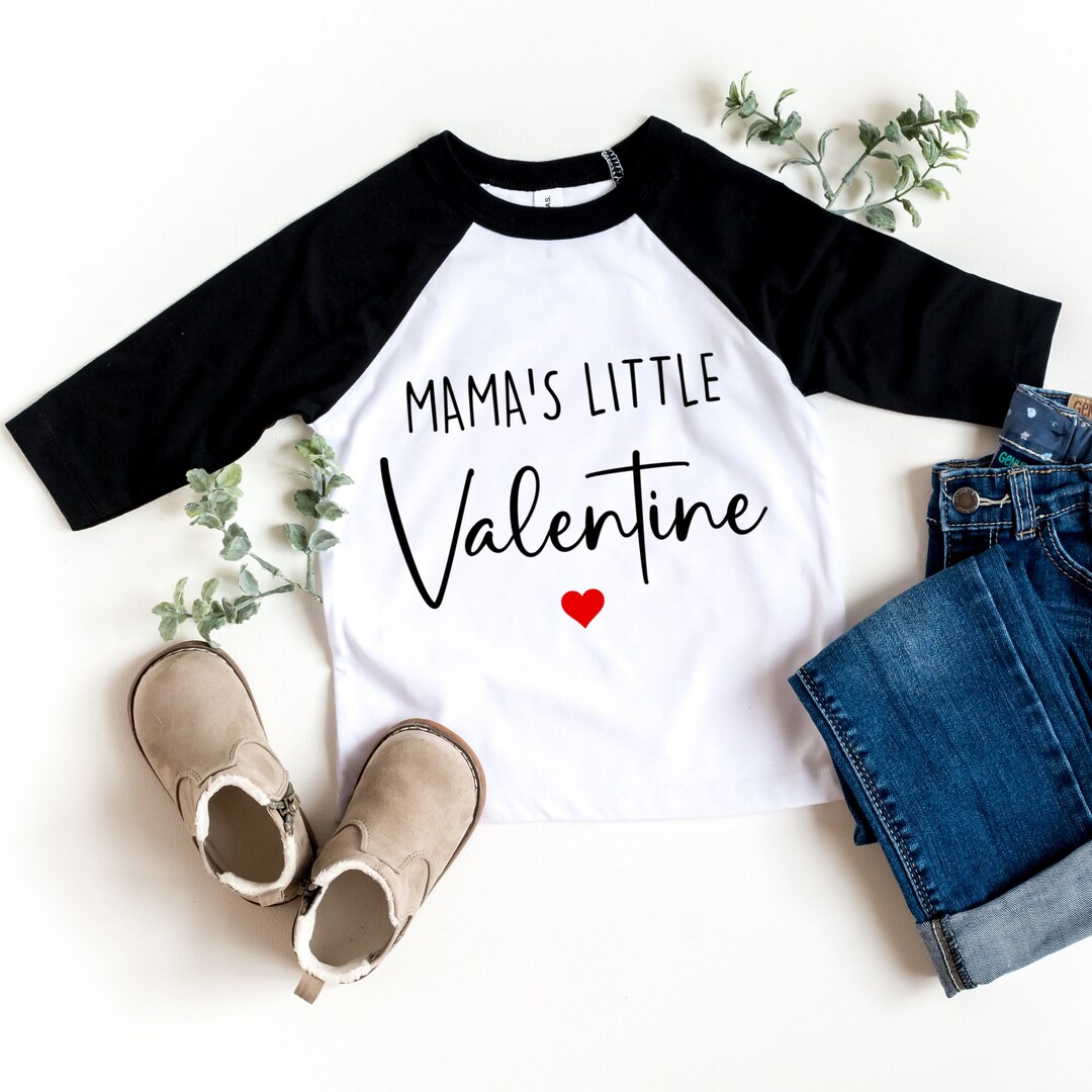 Mama's Little Valentine Shirt, Mommy's Little Valentine Baseball, Cute ...
