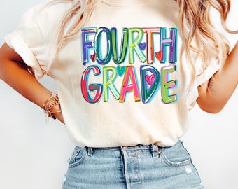 Fourth Grade Shirt, Back to School Teacher Shirt, Fourth Grade Teacher Shirt, Retro Teacher Shirts, Gift For Teacher, Comfort Color Shirt
