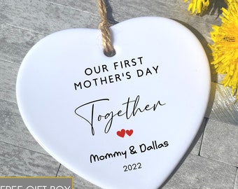 Personalized 1st Mother's Day Gift, First Mothers Day Ornament, First Mothers Day Keepsake, 1st Mothers Day Together, Gift For New Mom,