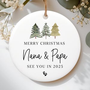 Promoted to Grandparents Ornament, Christmas Ornament, Pregnancy Announcement, Reveal to Grandparents, New Baby Announcement Ornament