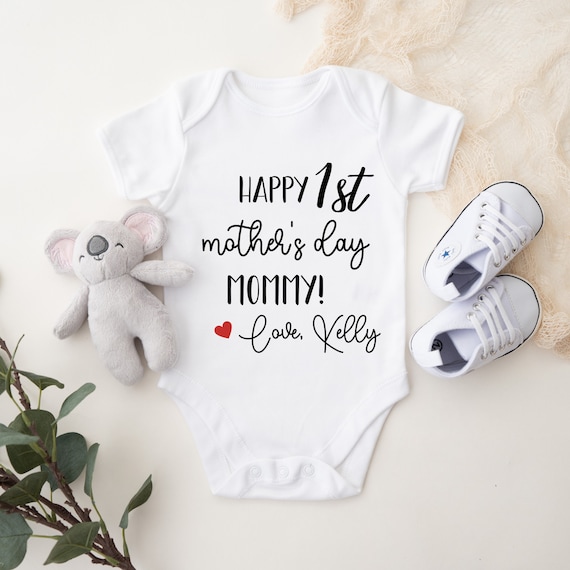 Happy First Mothers Day Bodysuit, Mother's Day Gift, Custom Mothers Day Gift From Baby, Mothers Day Bodysuit, 1st Mother's Day, New Mom Gift
