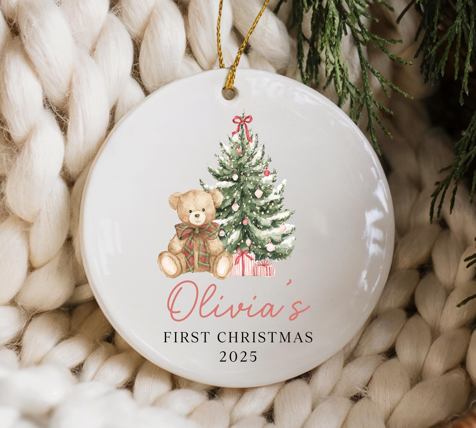 Baby's First Christmas Ornament, Baby Girl First Christmas Ornament, My — free download