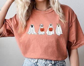 Comfort Colors Ghost Dog Shirt, Ghost Dog t-shirt, Dog Lovers Shirt, Ghost Dog Halloween Shirt, Halloween Dog T-shirt, Spooky Season
