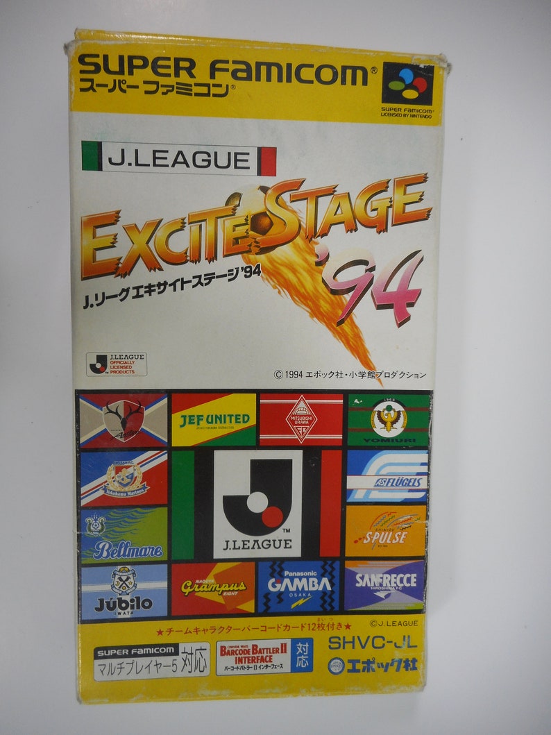 Excite Stage 94 Card J League Snes Japan Etsy Canada