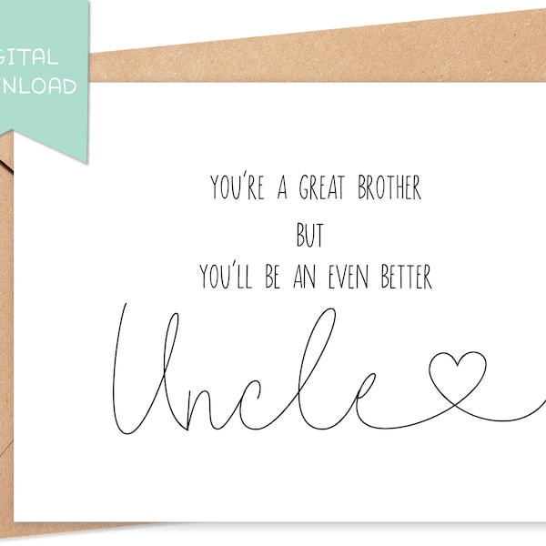 Uncle Announcement Etsy