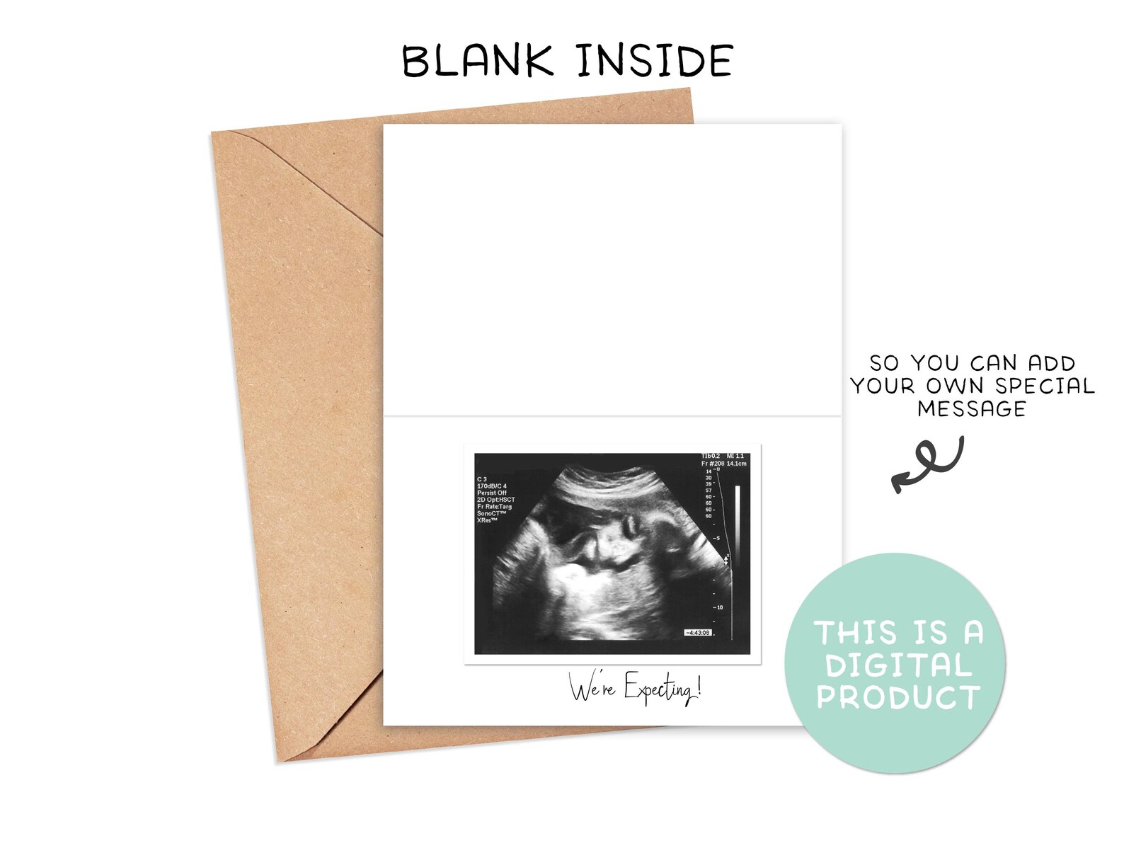 Printable Pregnancy Announcement Cards to Family, Printable Baby ...
