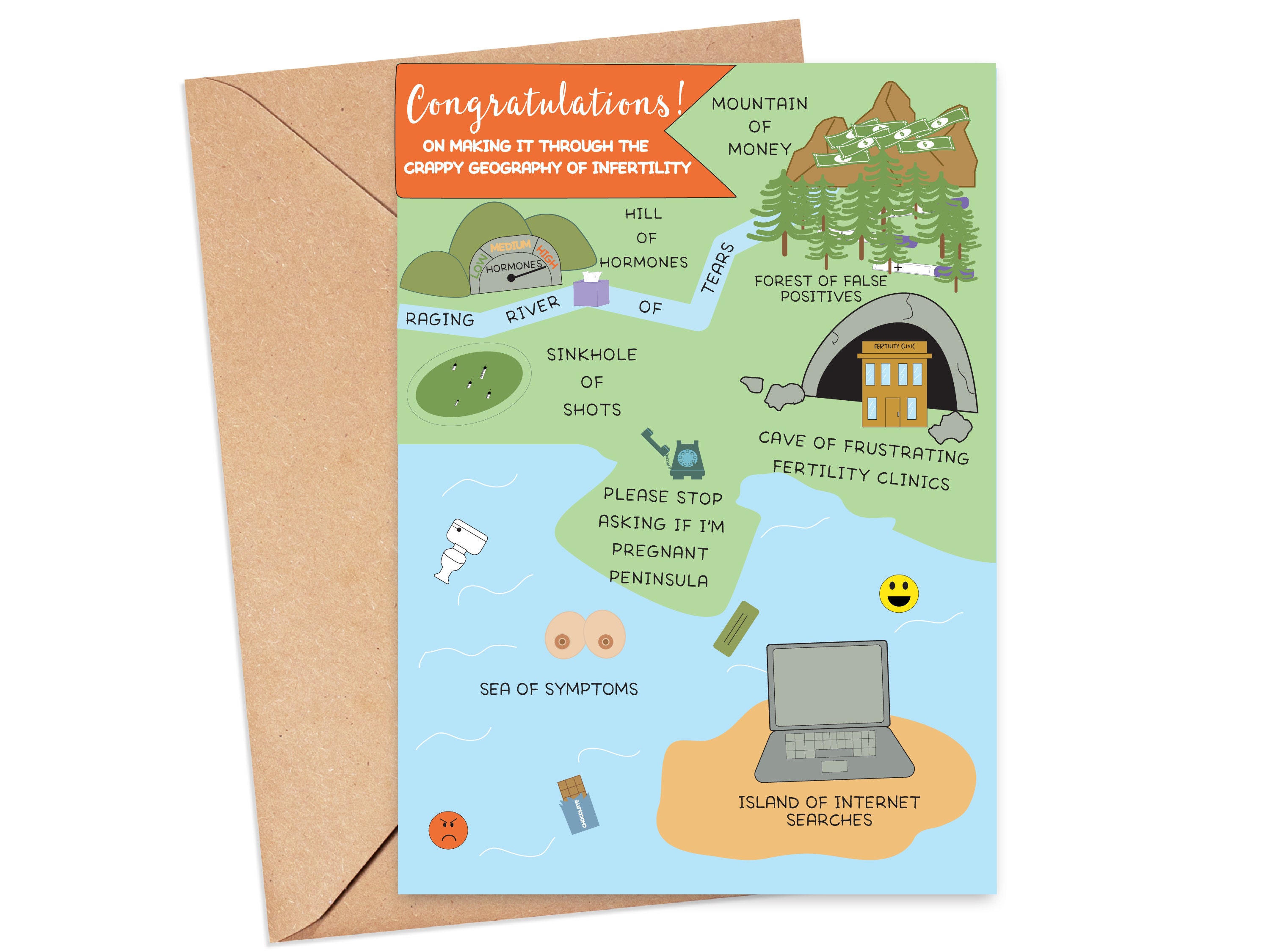 Blank Cards Pregnancy Card IVF Congrats Card Printable Card Positive 