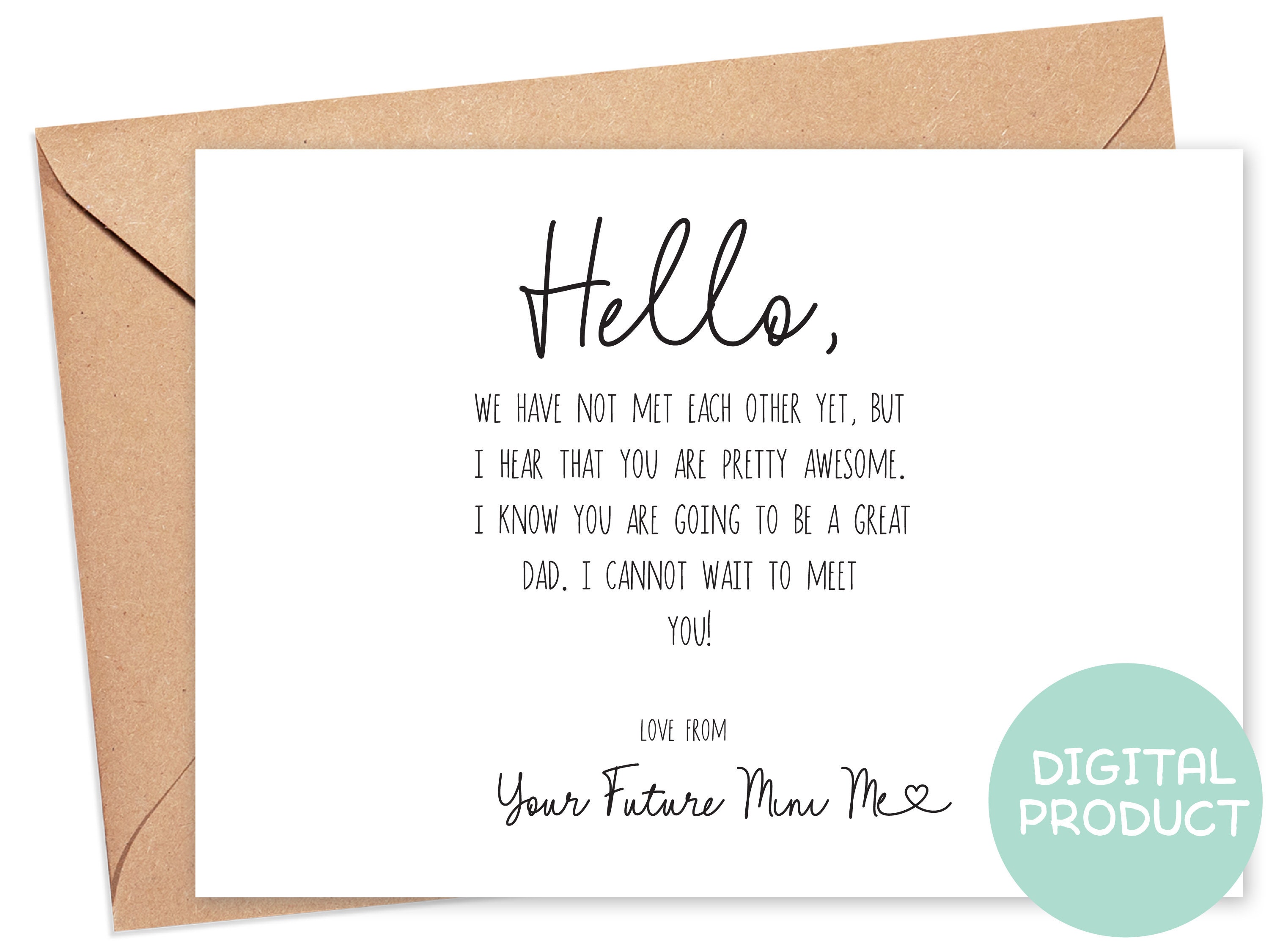 Pregnancy announcement to husband card Baby announcement dad Etsy