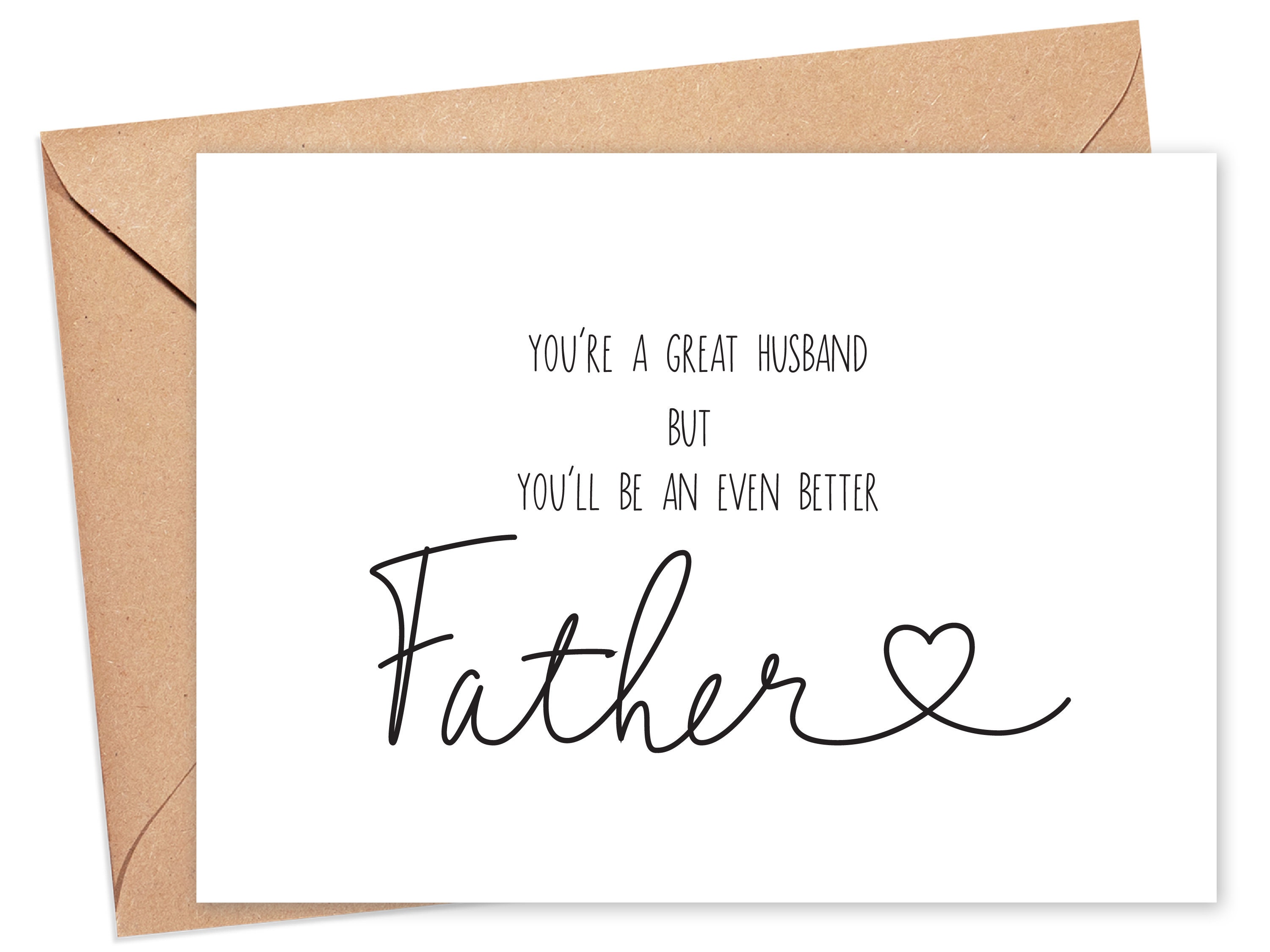 Pregnancy announcement to husband card Baby announcement dad Etsy