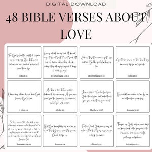 48 cartões de versículos bíblicos sobre o amor