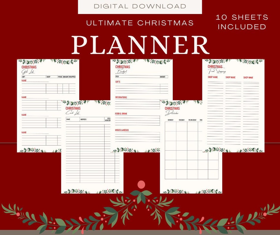 Printable Christmas Planner - Etsy