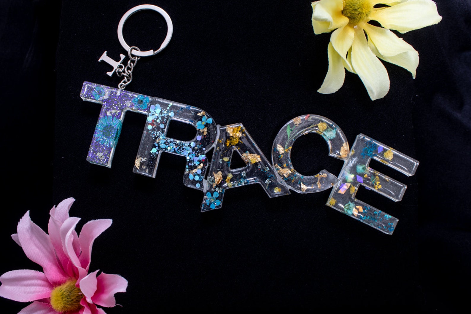 Personalized Acrylic Resin Name Keychain Etsy