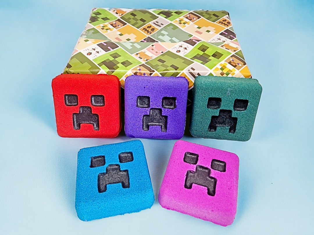 MINECRAFT BATH BOMB, Gaming Gift, Birthday Present, Kids Bath Bomb ...