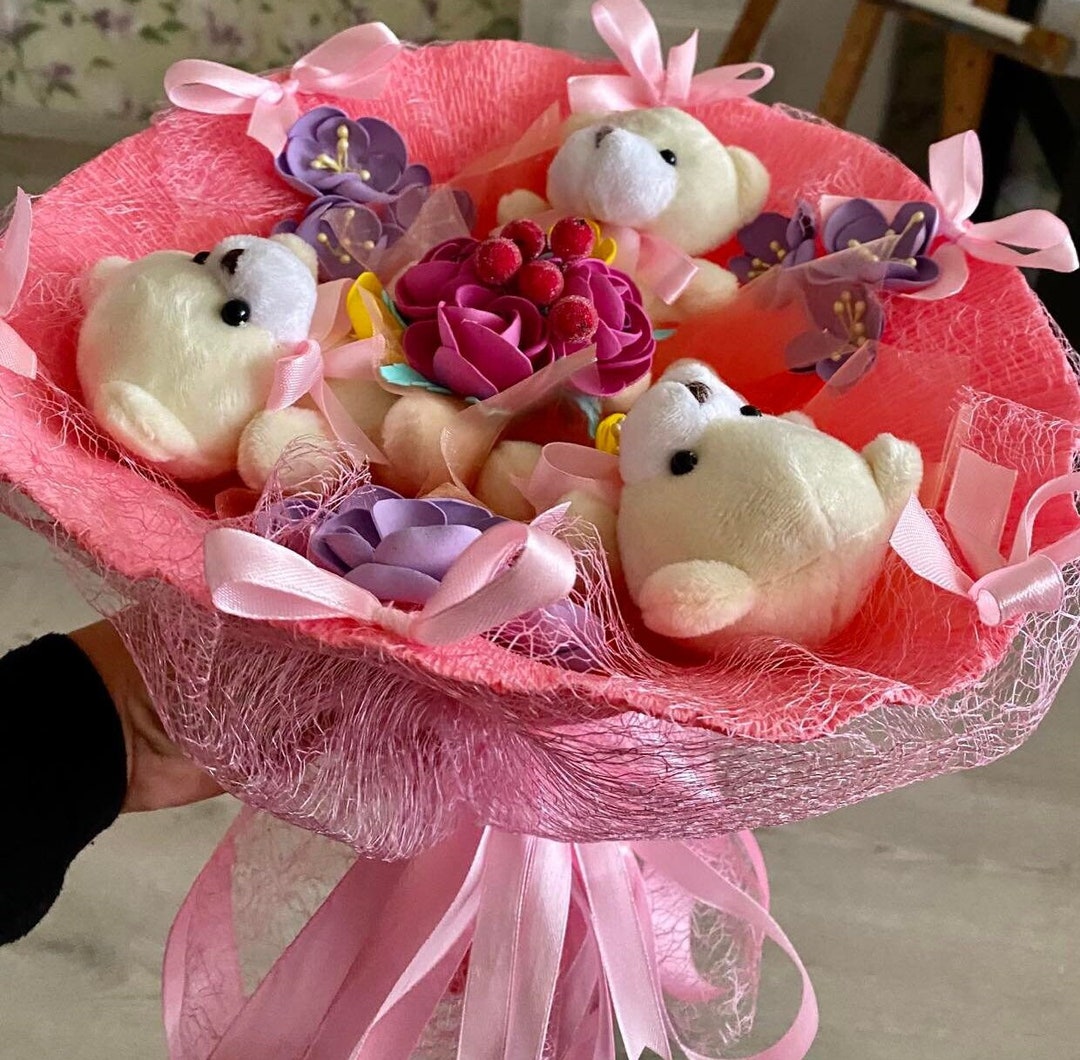 Bouquet of Toys Bouquet of Teddy Bears Mother's Day Gift - Etsy