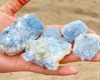 Raw Celestite cluster