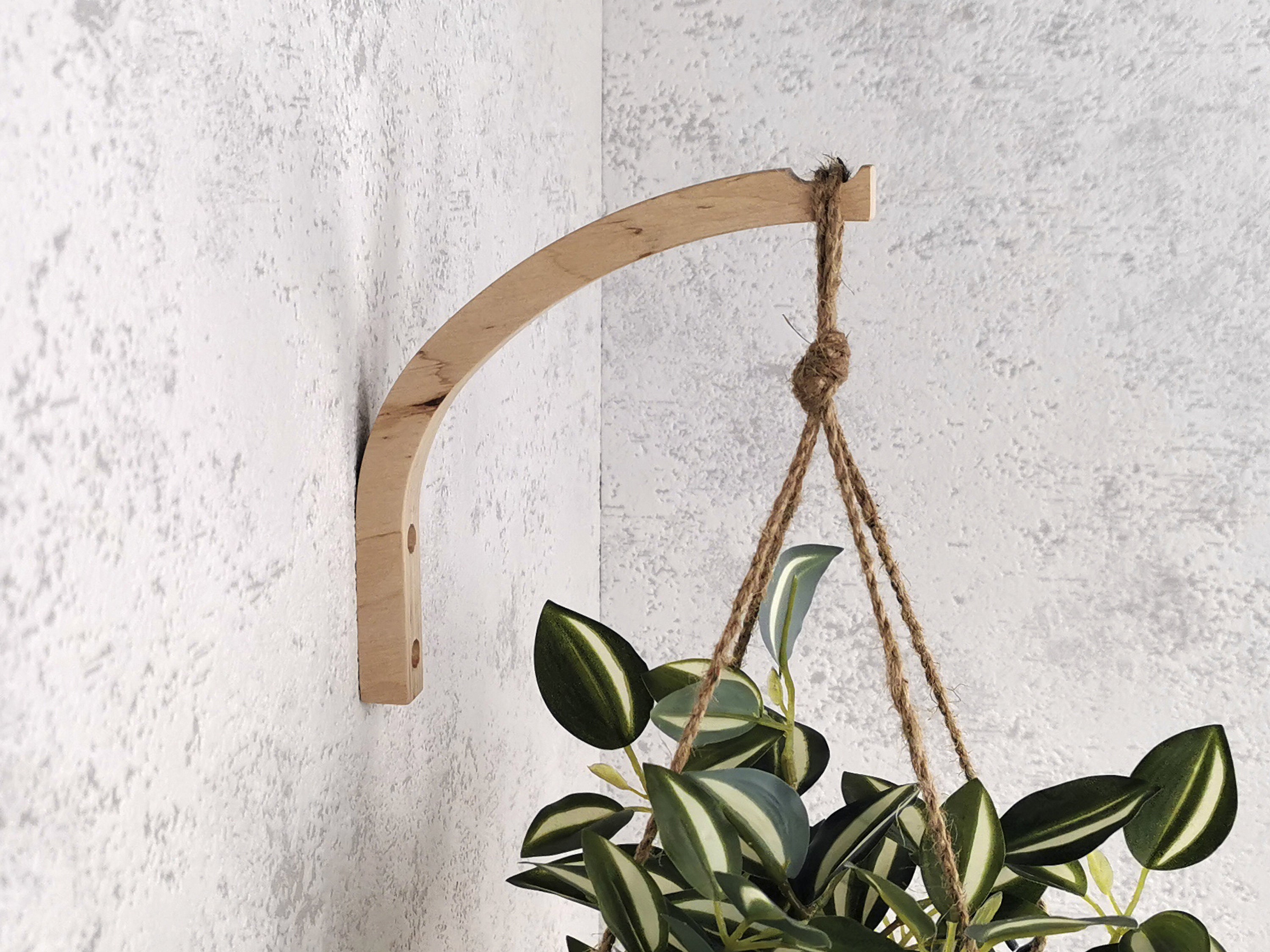 Hanging Plant Hook Wooden Hook for Indoor Outdoor Flowers