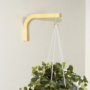 Wooden hook for plants, Indoor plants bracket, Hanging wooden plant hook, Plants wall hanger hook