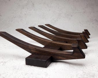 Solid wood ash coat hooks, Wooden coat rack organizer for the hallway