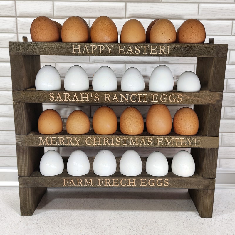 Egg Rack Rustic Vintage Wood Egg Rack - Etsy