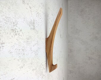 Wooden Wall Hook for Entryway, Coat and Bag Hanger, Minimalist Wood Hook  Hallway or Mudroom