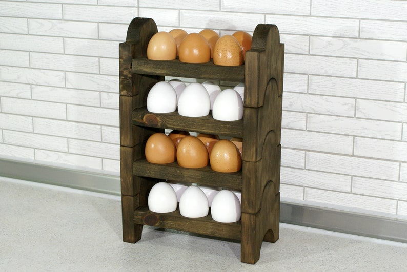 Rustic Egg Holder. Farmhouse Wood Egg Holder. Stand for 6 Etsy