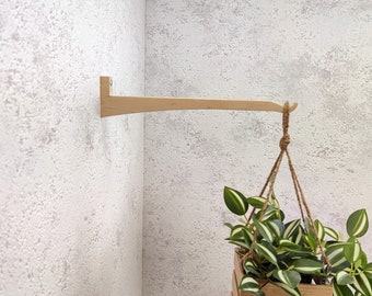 Long Wall Plant Hook Birch Plywood 12 Inch Minimalist Hanger
