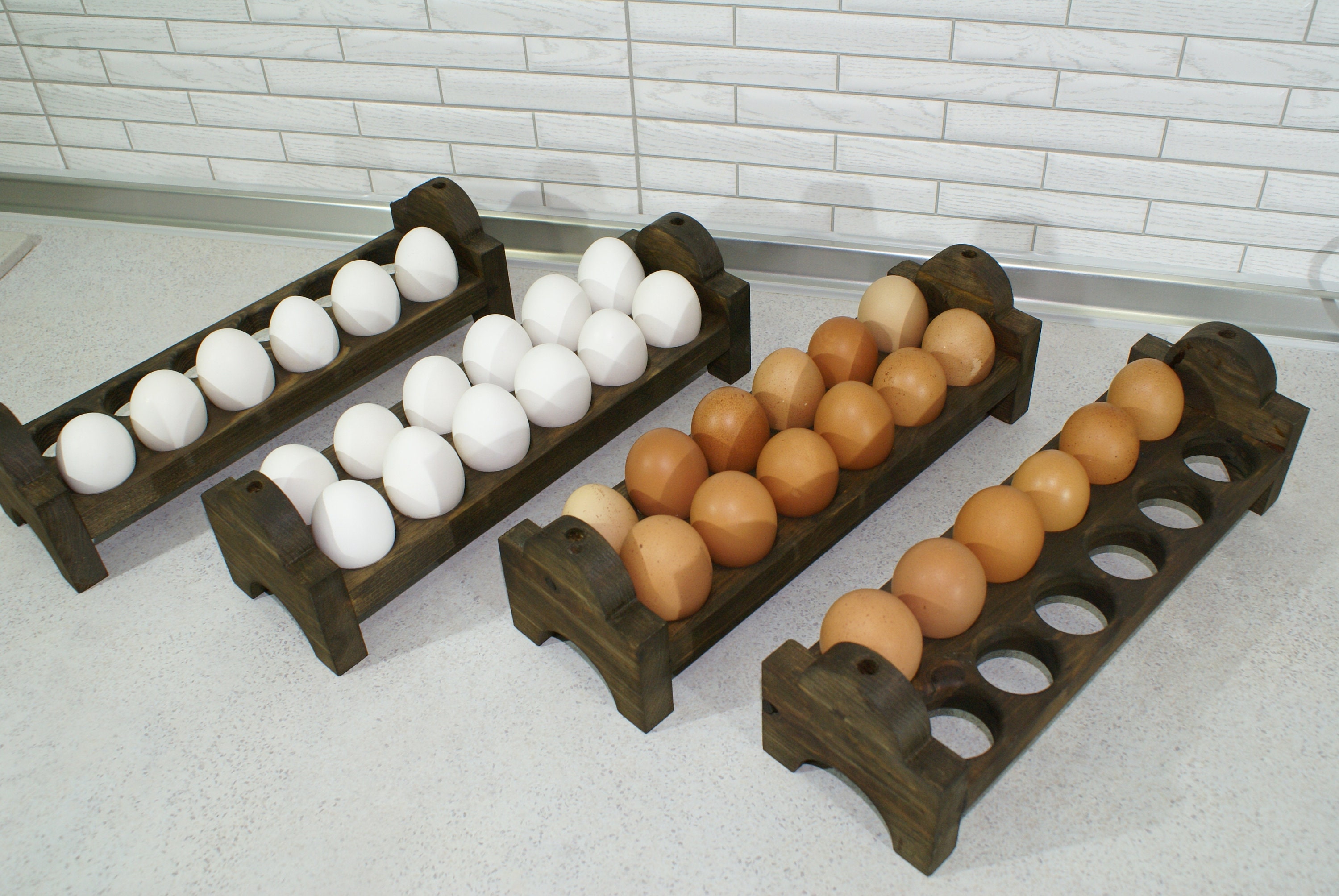 Cheers US Wooden Egg Holder - Premium Wood Egg Tray, Egg Plate