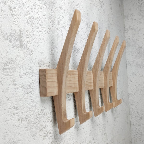 Modern coat rack. Wall Mounted coat rack. Hat rack. Wooden coat hooks.