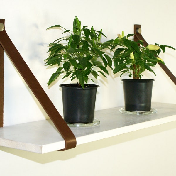 Leather Strap Shelf Etsy