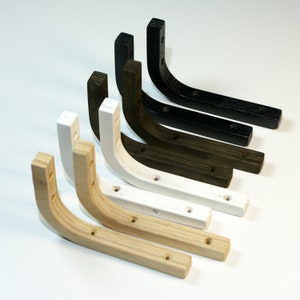 Brackets for wall shelves, Shelf bracket in modern style, Solid wood shelf bracket