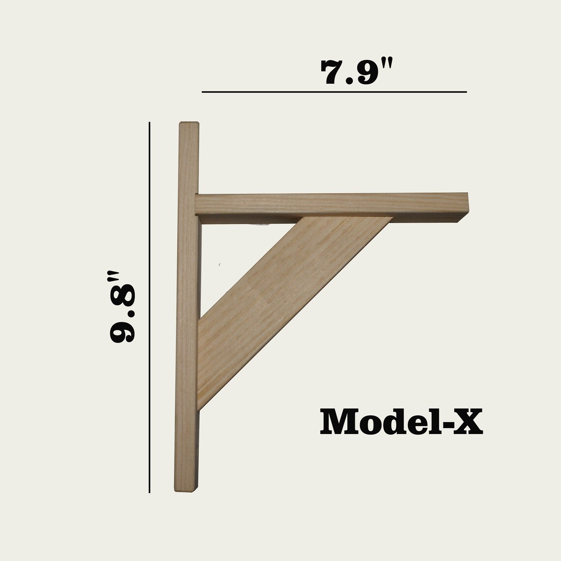 Wooden Bracket for Floating Shelf Wall Wood Shelf Brackets Etsy