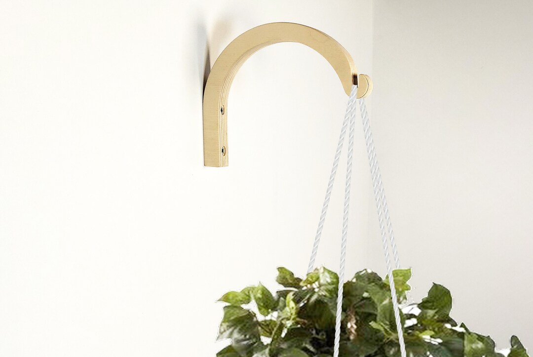 Hanging Wooden Plant Hook Plants Wall Hanger Hook Indoor Etsy