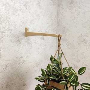Wandbehang Pflanzenhaken 12 ". Minimalistischer Wandhaken. Holzpflanzenhalter. Pflanzenhaken Wand. Pflanzenhalter. Makramee Haken.