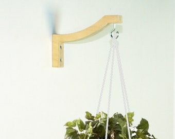 Wooden hook for plants. Plant hanger.  Hanging planter holder.Minimalist plant hook.