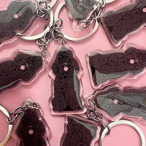 Jml Dog Poodle Keychain Rhinestones Purse Bag Charm Pendant Keyring Gift (Pink)