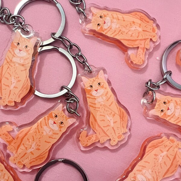 Cat Keychain Etsy