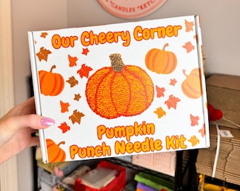 Pumpkin Coaster Punch Needle Kit, Craft Kit